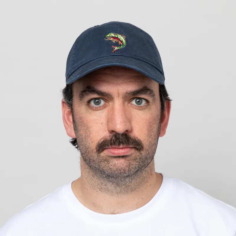 Foret Fish Cap Washed Navy-1