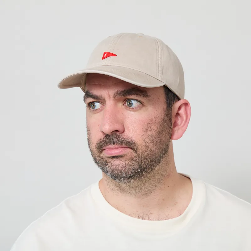 Foret Flag Washed Cap Khaki