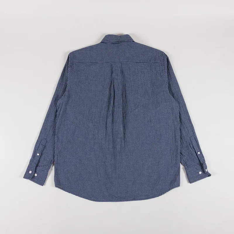 Foret Pluto Checked Shirt Navy-1