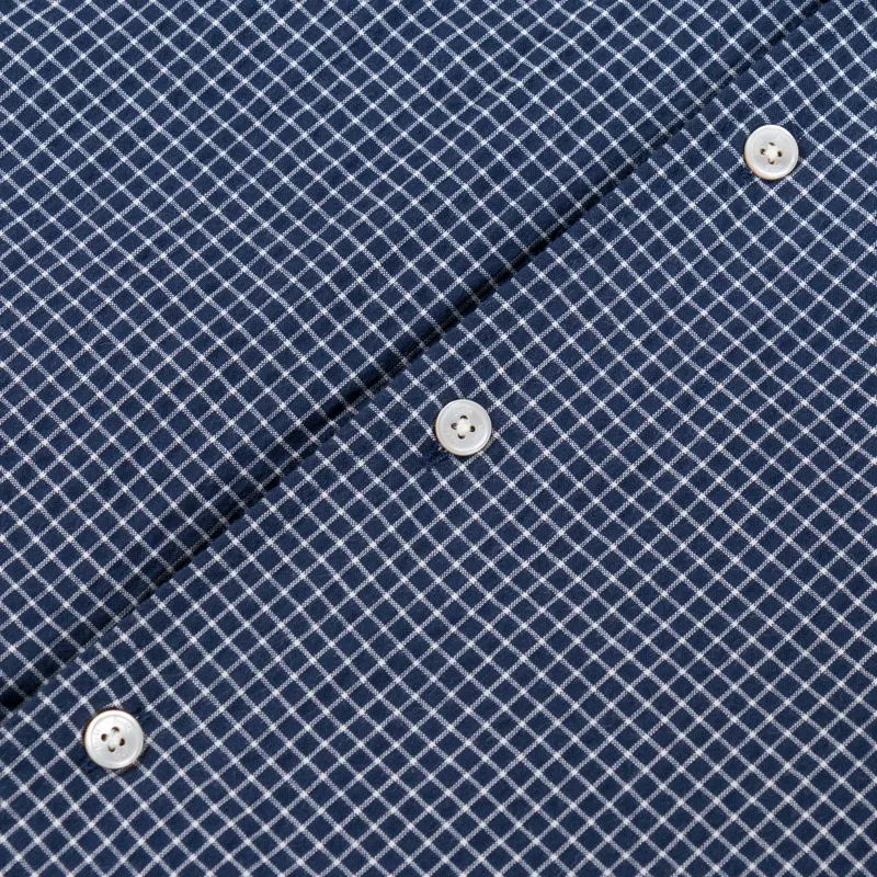 Foret Pluto Checked Shirt Navy-6