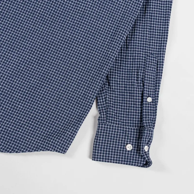 Foret Pluto Checked Shirt Navy-8