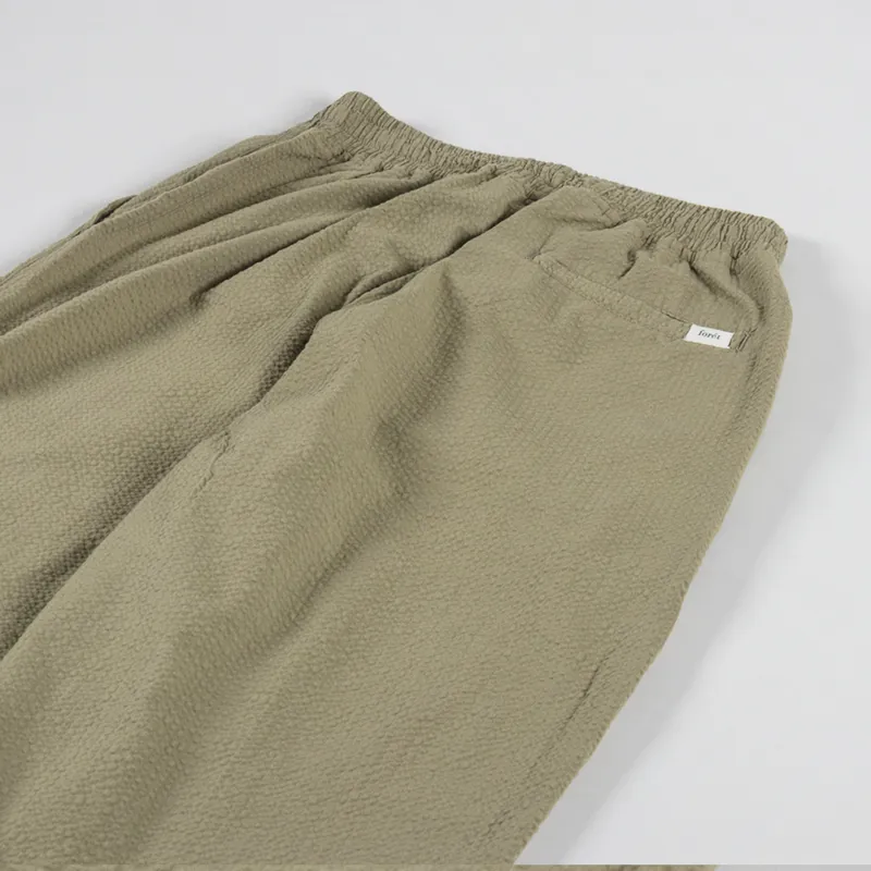 Foret Calm Pants Olive Seersucker-3