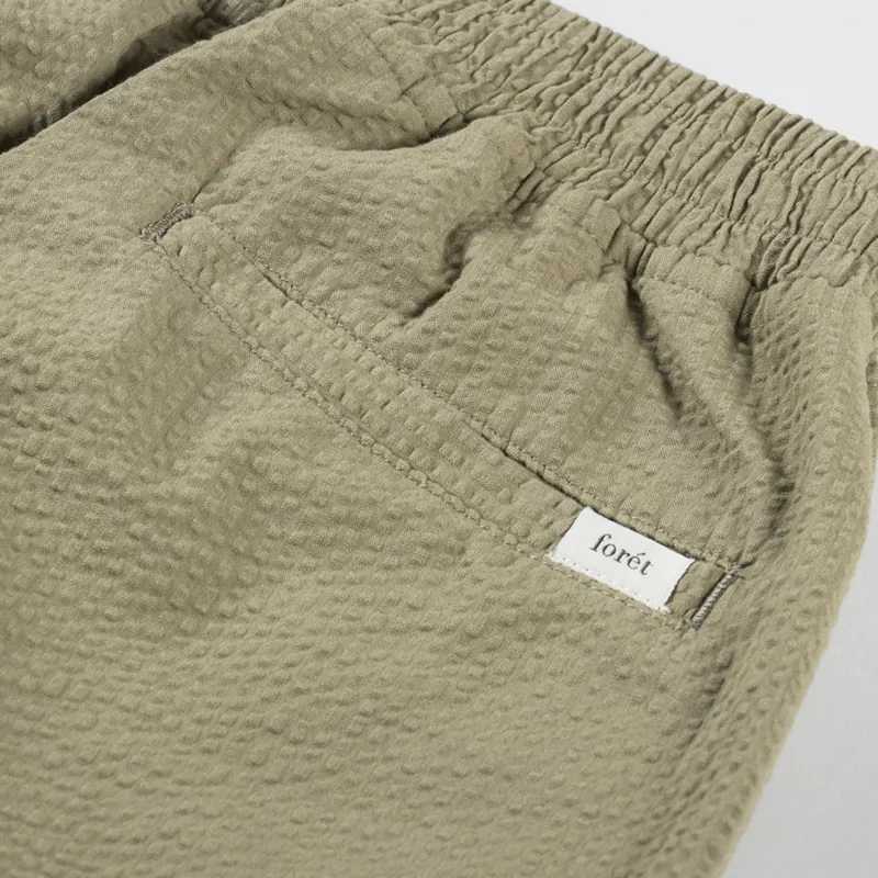 Foret Calm Pants Olive Seersucker-7