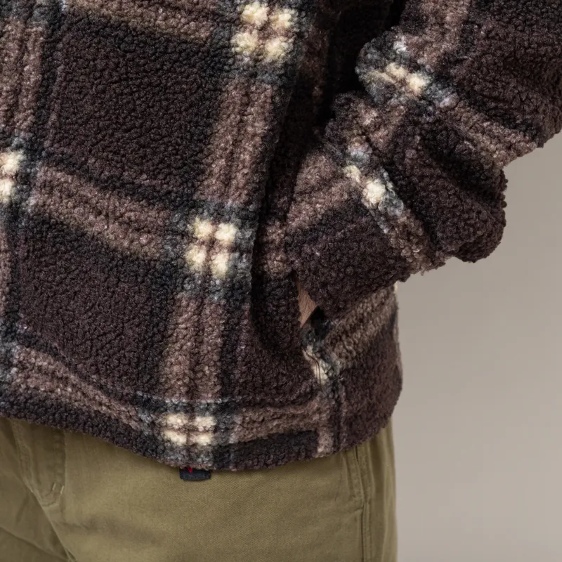 Foret Cabin Zip Fleece Brown Check-7