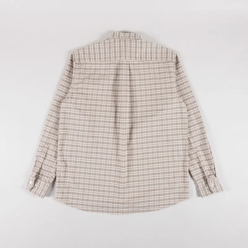 Foret Creek Heavy Flannel Check Shirt Khaki-1