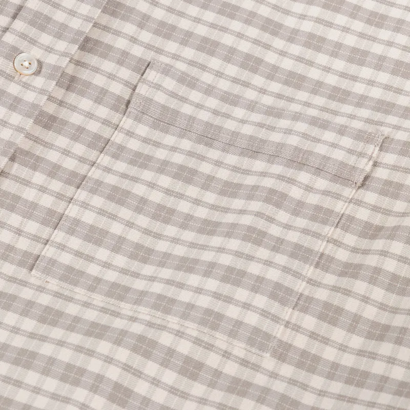 Foret Creek Heavy Flannel Check Shirt Khaki-4
