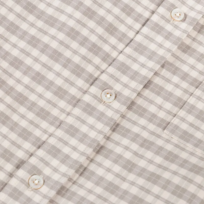 Foret Creek Heavy Flannel Check Shirt Khaki-5