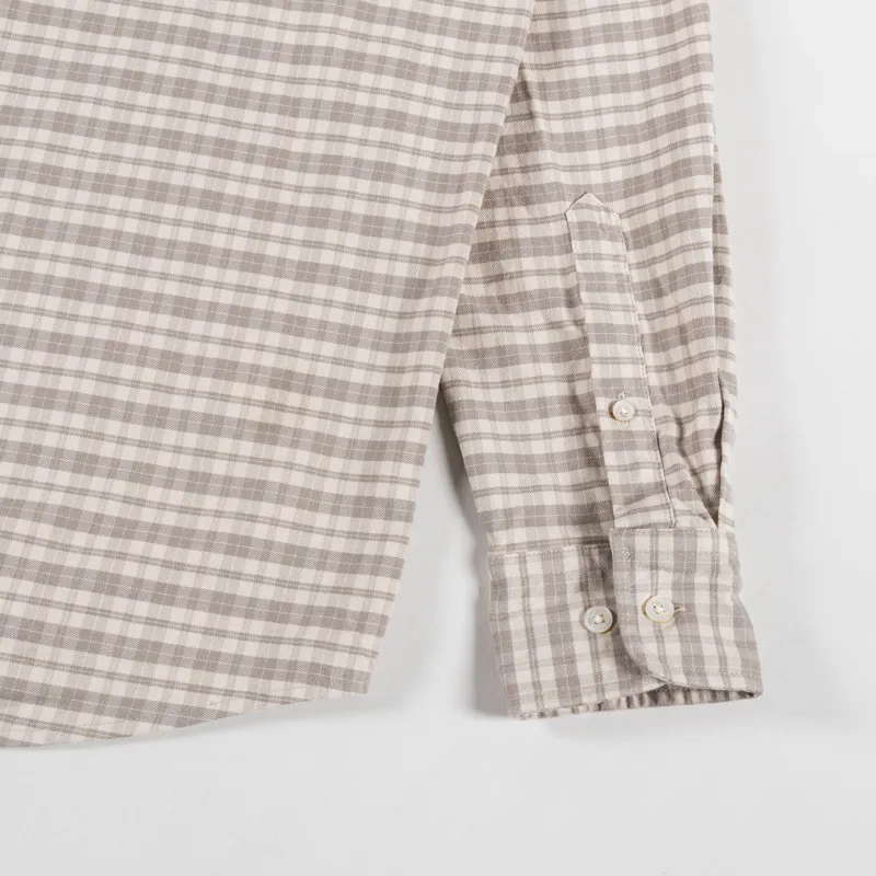 Foret Creek Heavy Flannel Check Shirt Khaki-7
