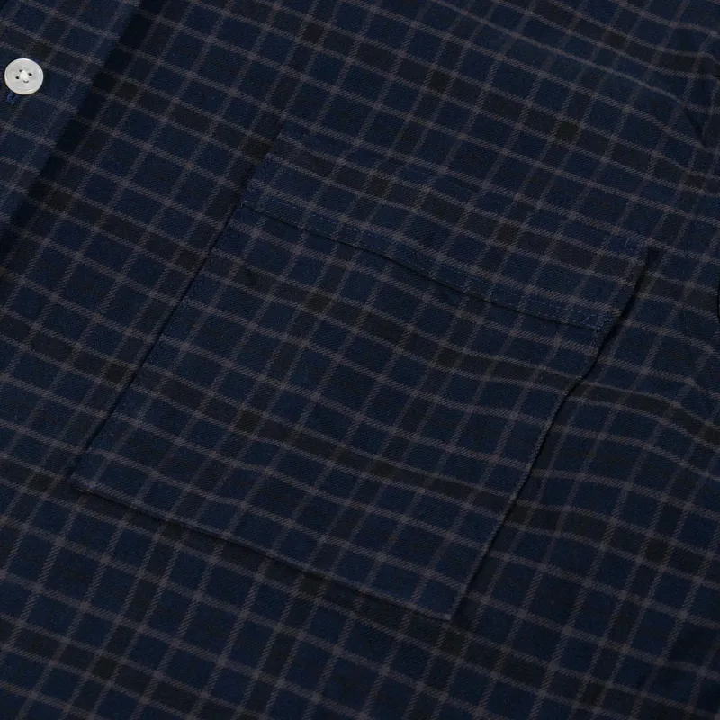 Foret Creek Heavy Flannel Check Shirt Navy-6