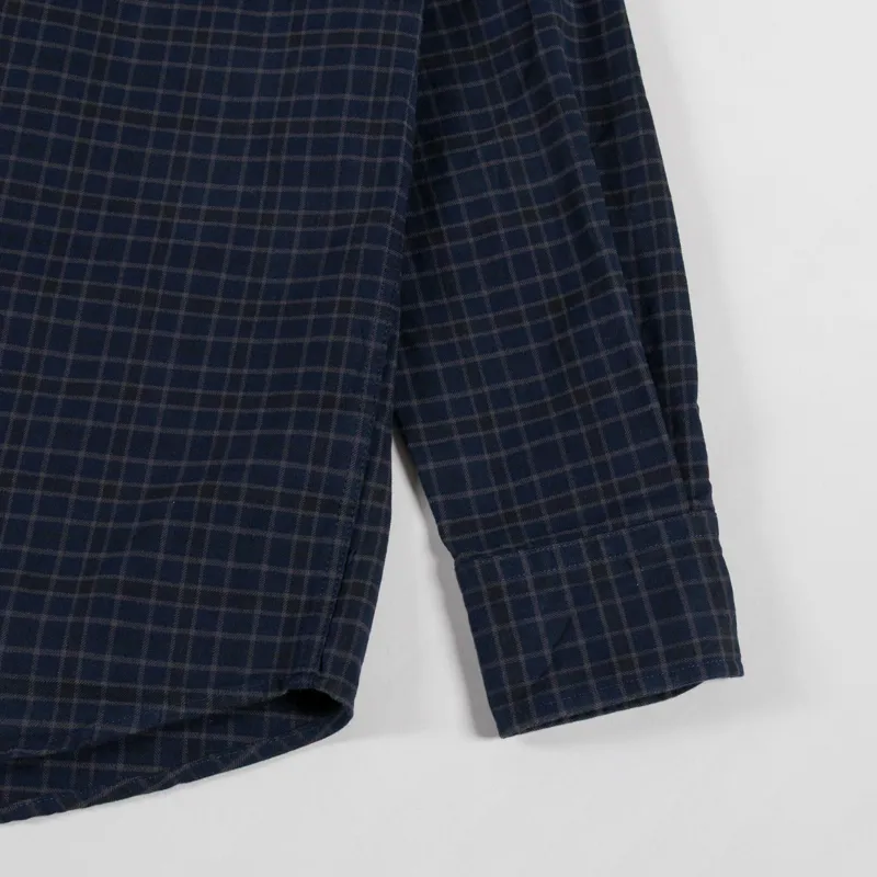 Foret Creek Heavy Flannel Check Shirt Navy-7