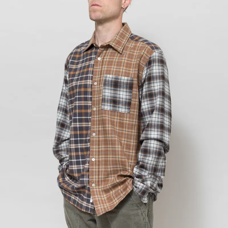 Foret Creek Check Mix Shirt Brown Multi-1