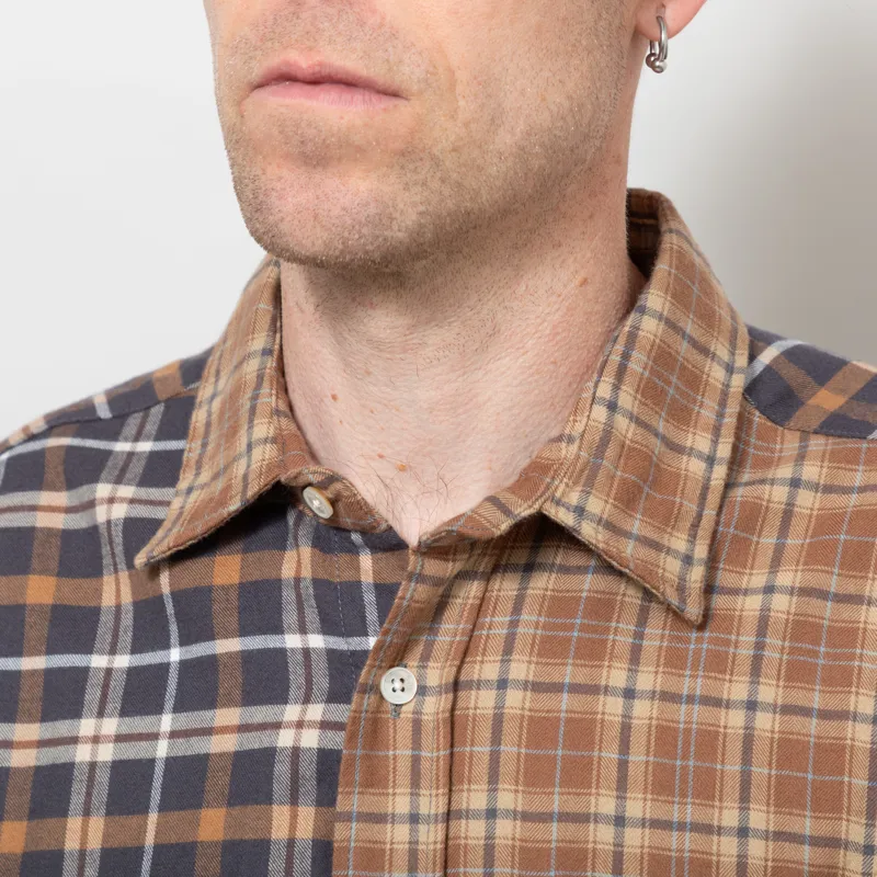 Foret Creek Check Mix Shirt Brown Multi-3