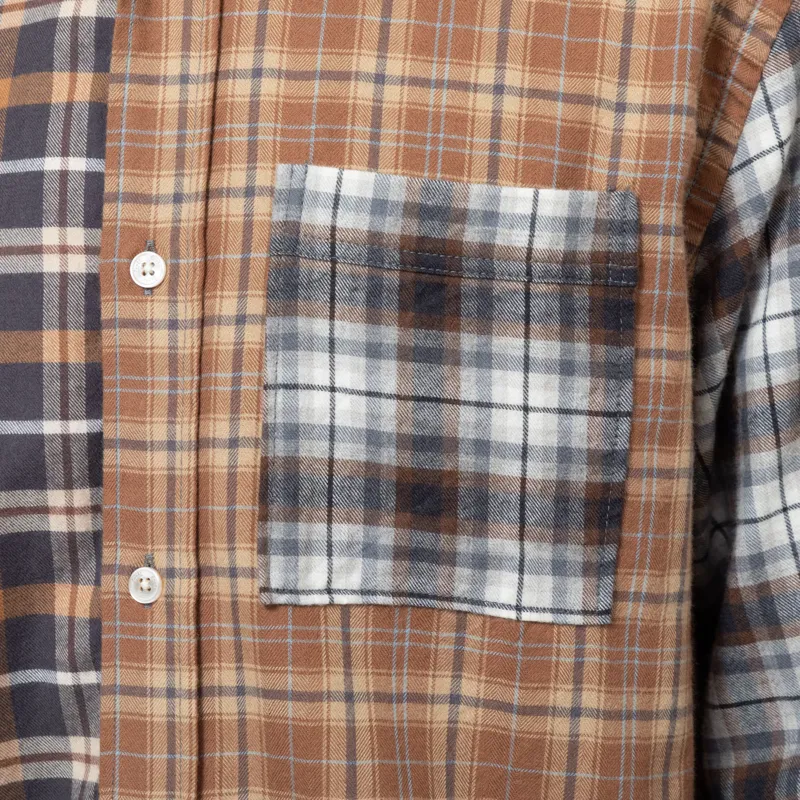 Foret Creek Check Mix Shirt Brown Multi-5