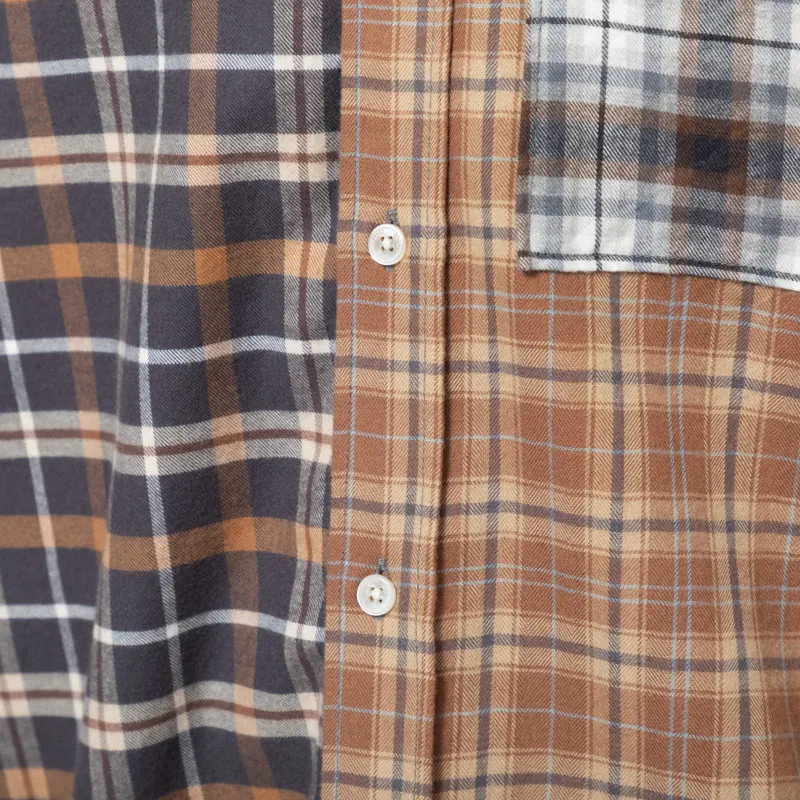 Foret Creek Check Mix Shirt Brown Multi-4