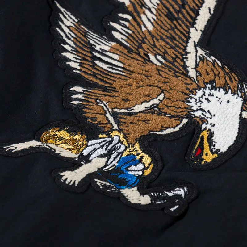 Fucking Awesome Washed Harrington Jacket Black-7