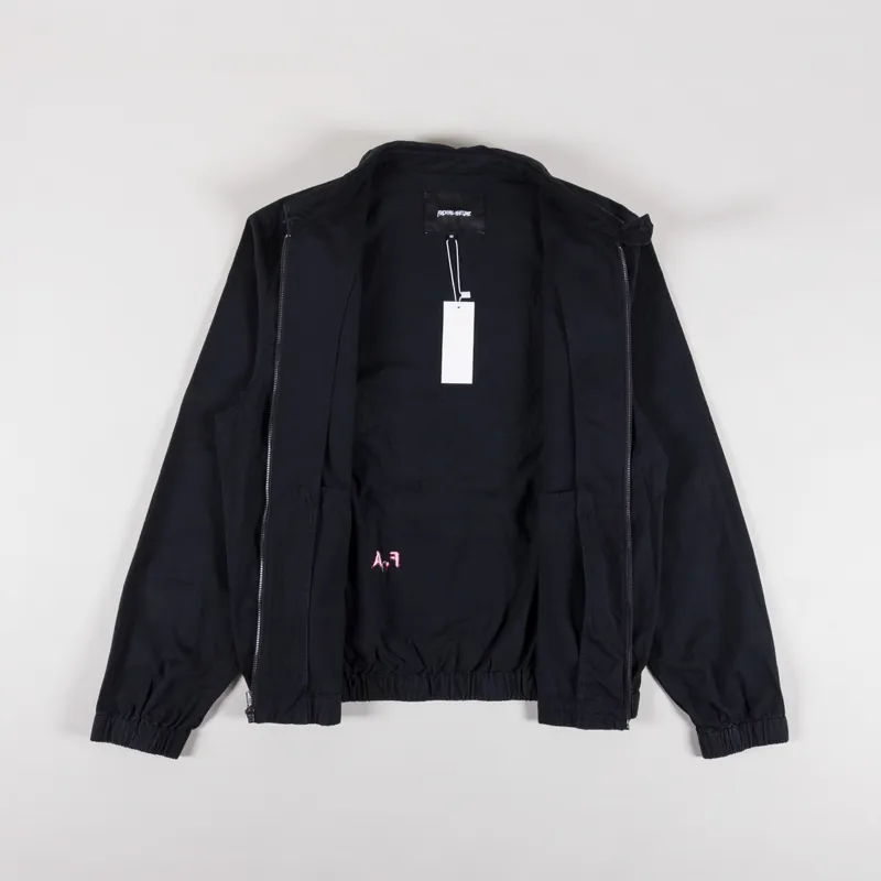 Fucking Awesome Washed Harrington Jacket Black-1