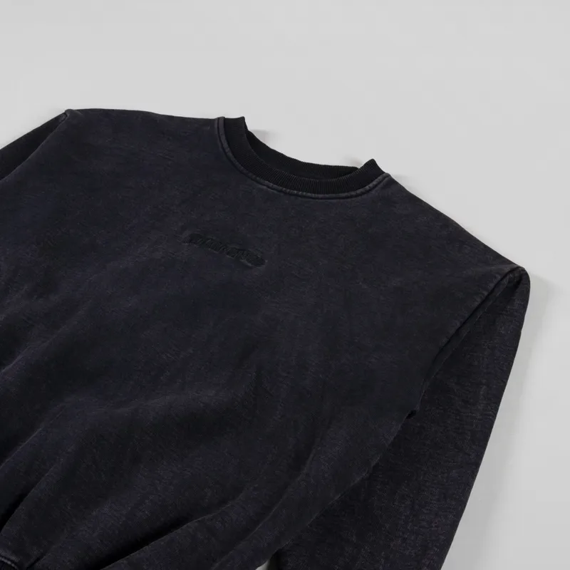 Fucking Awesome Little Stamp Snow Wash Sweatshirt Black-2