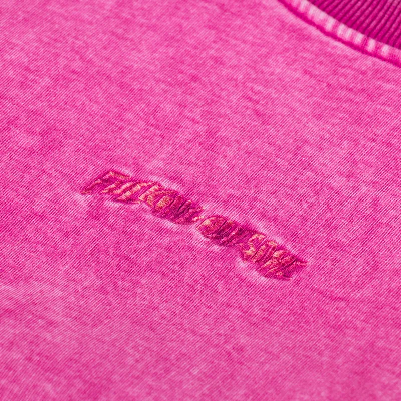 Fucking Awesome Little Stamp Snow Wash Sweatshirt Magenta-4
