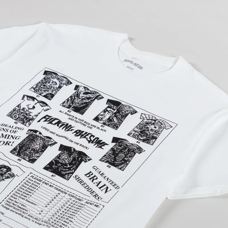 Fucking Awesome Gore Shriek T Shirt White-1