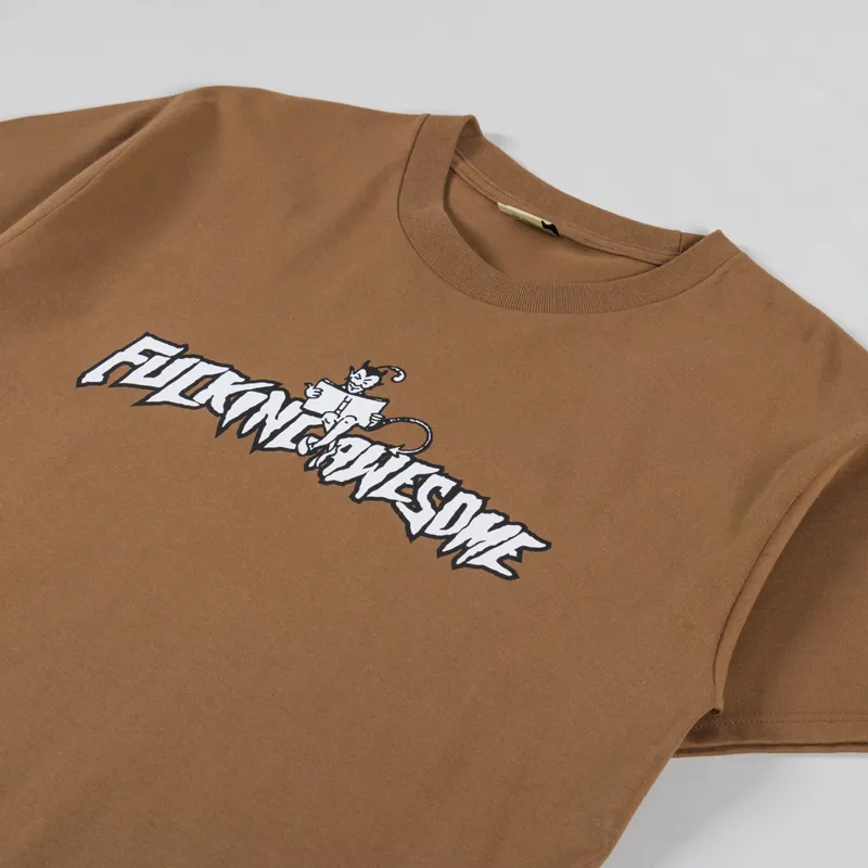 【FUCKING AWESOME】SAM HILL LOGO TEE BROWN SUGAR Fucking Awesome - Sam Hill Logo Tee (Brown Sugar) *SALE