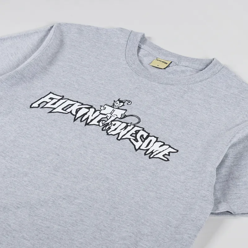 Fucking Awesome Sam Hill T Shirt Grey Heather-1