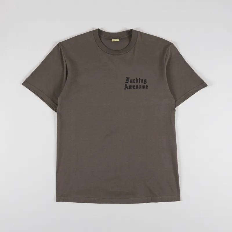Fucking Awesome 14th Century T Shirt Olive-1
