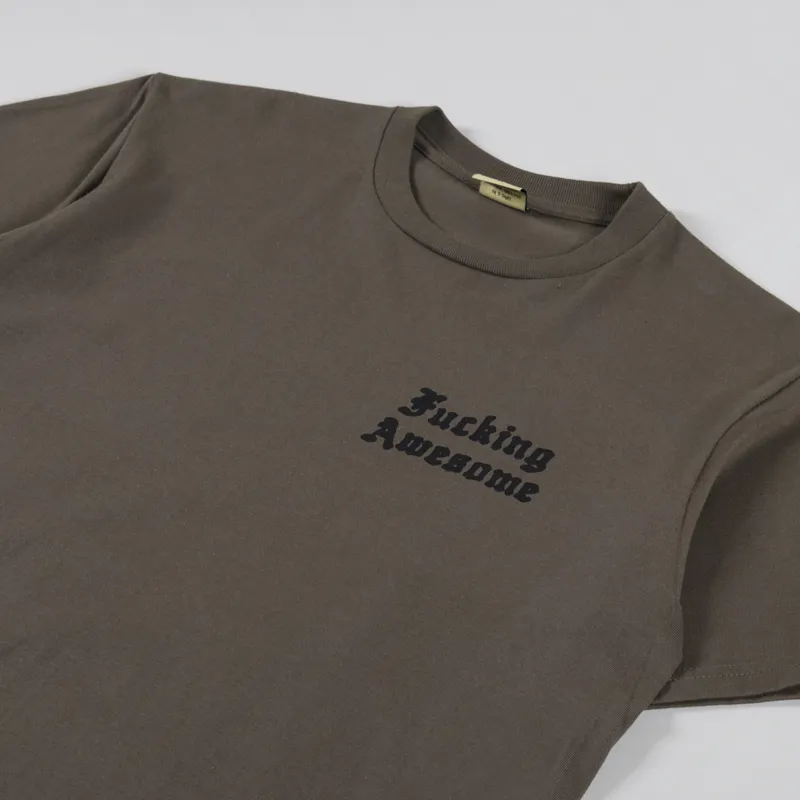 Fucking Awesome 14th Century T Shirt Olive-3