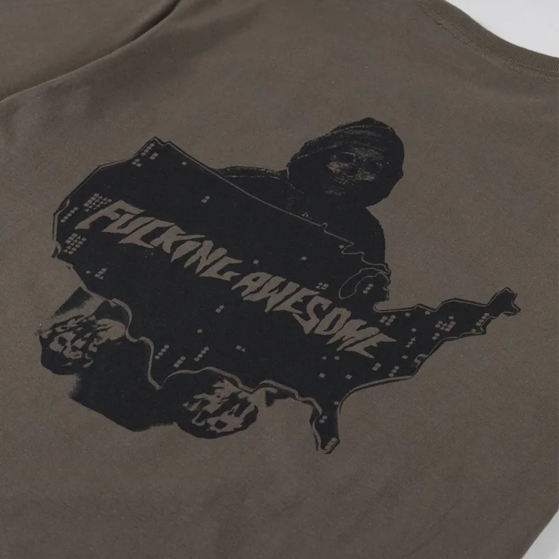 Fucking Awesome 14th Century T Shirt Olive-4