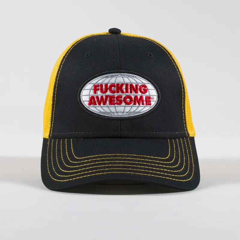 Fucking Awesome FA World Six Panel Mechanics Hat Truck Cap Black