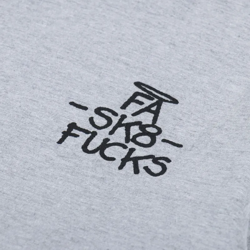 Fucking Awesome SK8 Fucks T Shirt Heather Grey-5