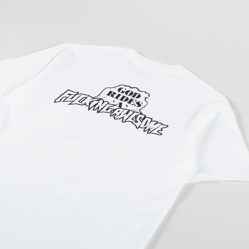 Fucking Awesome God Rides T Shirt White-2