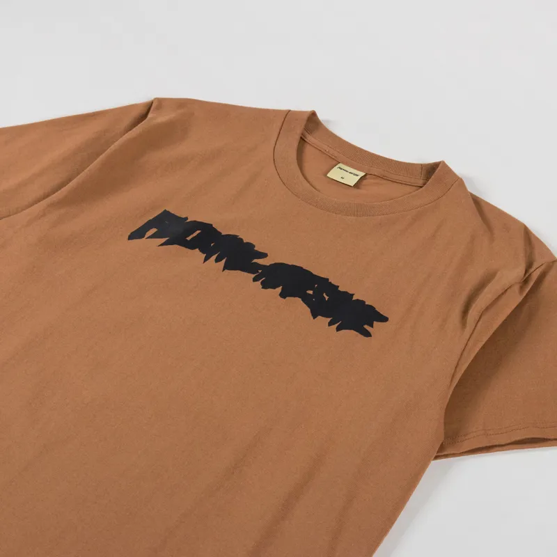Fucking Awesome Ink Trap Stamp Logo T Shirt Brown-1