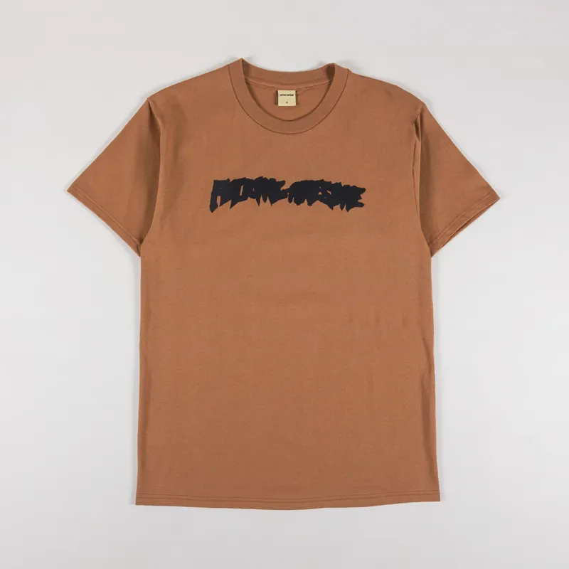 Fucking Awesome Ink Trap Stamp Logo T Shirt Brown