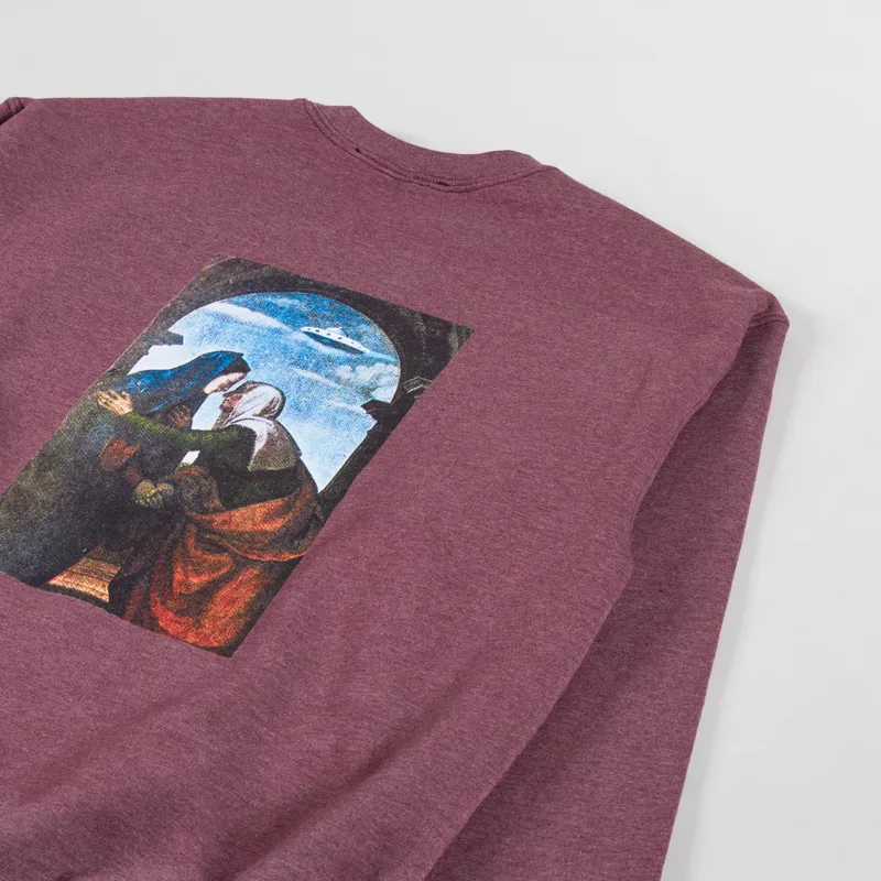 【FUCKING AWESOME】 BELIEVE CREWNECK MAROON HEATHER Believe Crewneck – Fucking Awesome