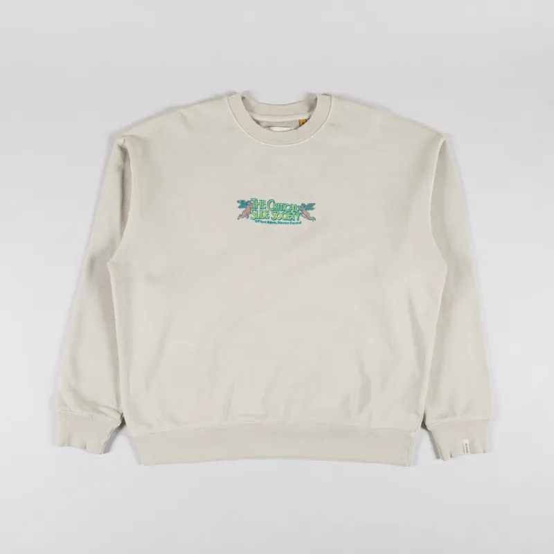 The Critical Slide Society Mellow Crew Sweatshirt Ecru-1