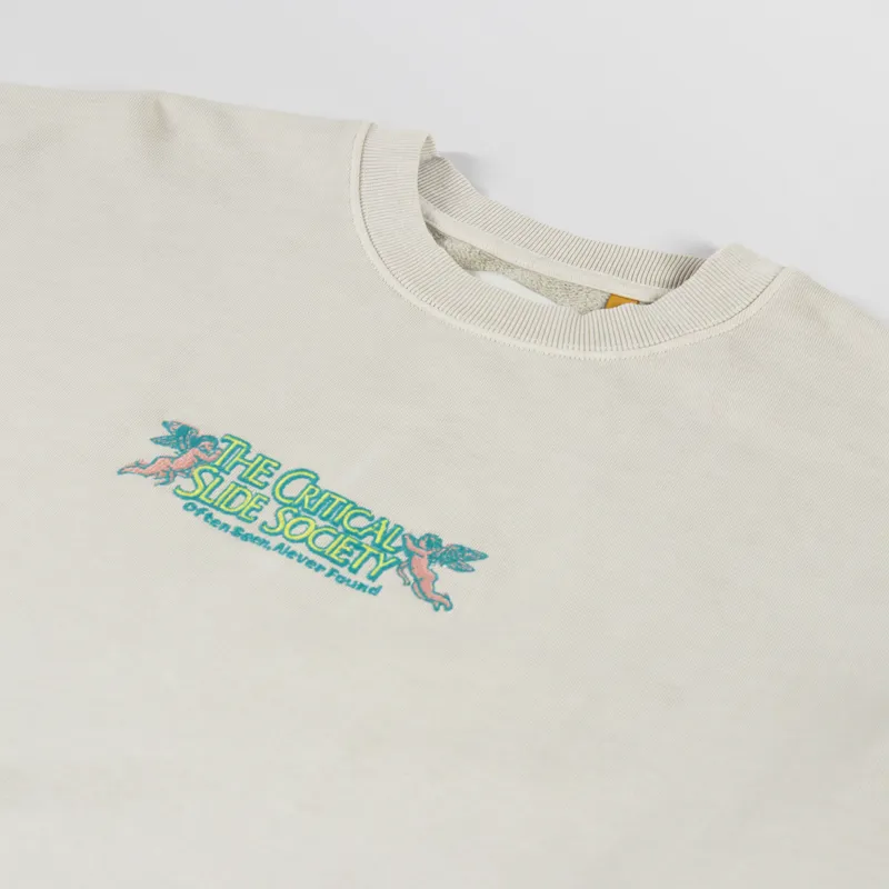 The Critical Slide Society Mellow Crew Sweatshirt Ecru-5
