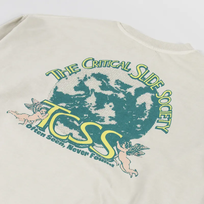 The Critical Slide Society Mellow Crew Sweatshirt Ecru-4