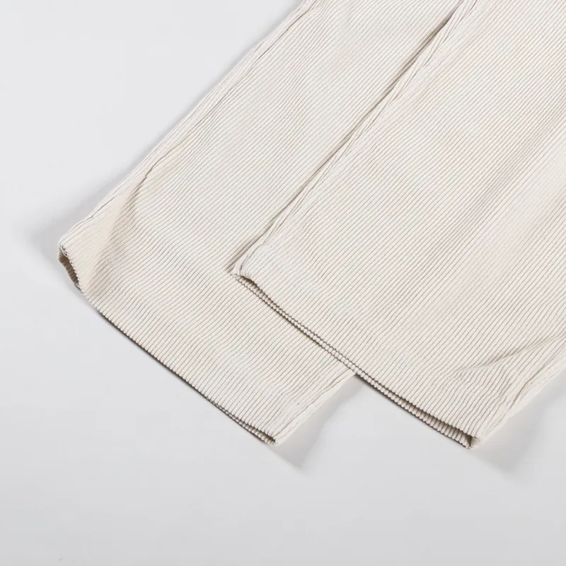 Kappy Design One Tuck Fatigue Corduroy Pants Cream-6