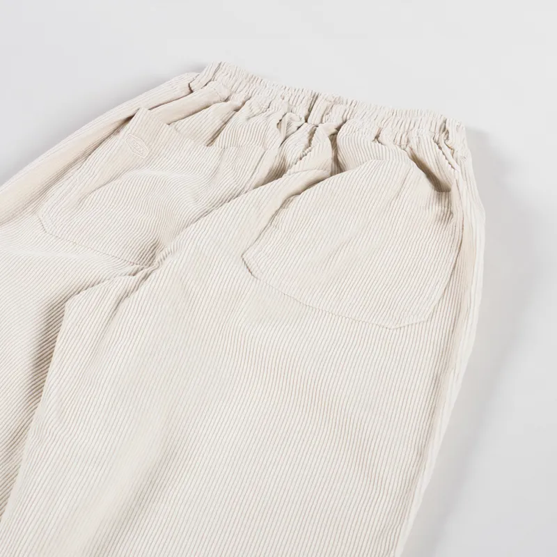 Kappy Design One Tuck Fatigue Corduroy Pants Cream-4