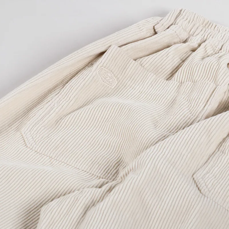 Kappy Design One Tuck Fatigue Corduroy Pants Cream-11