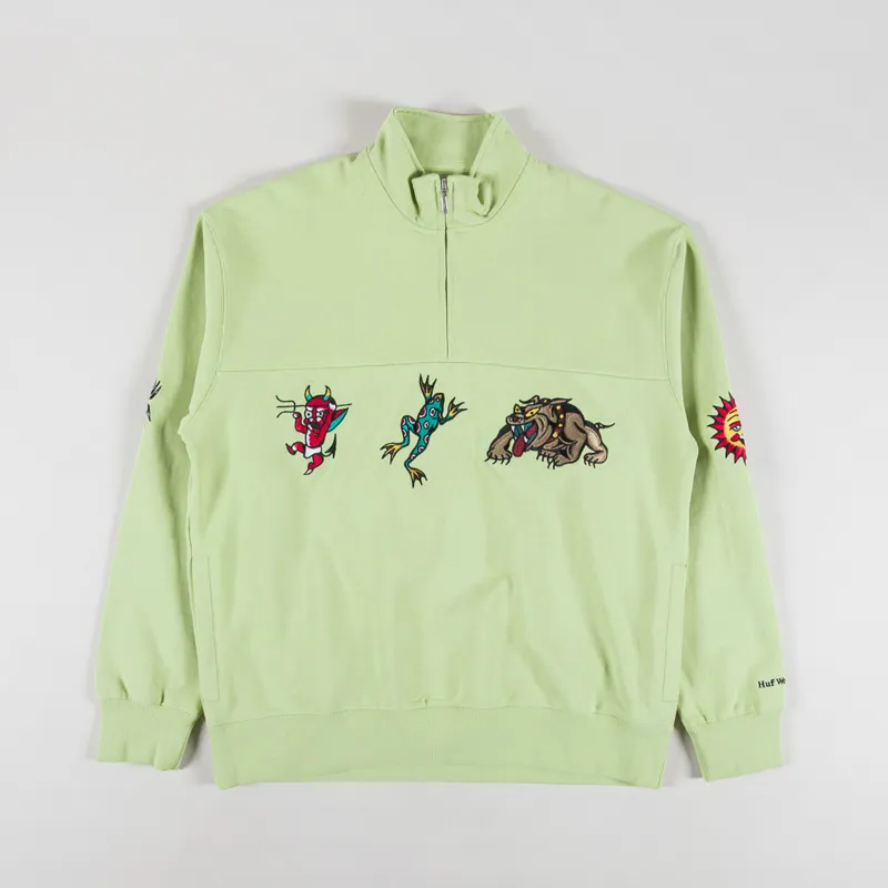 Huf Bledsoe Quarter Zip Fleece Pistachio 