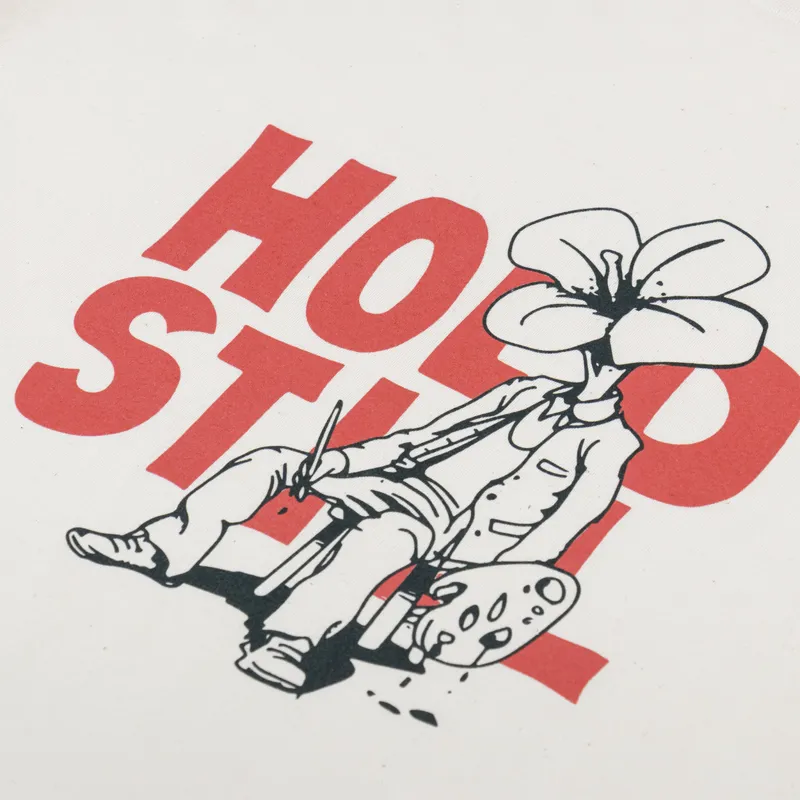 Still Life Flower Head T Shirt Natural-2