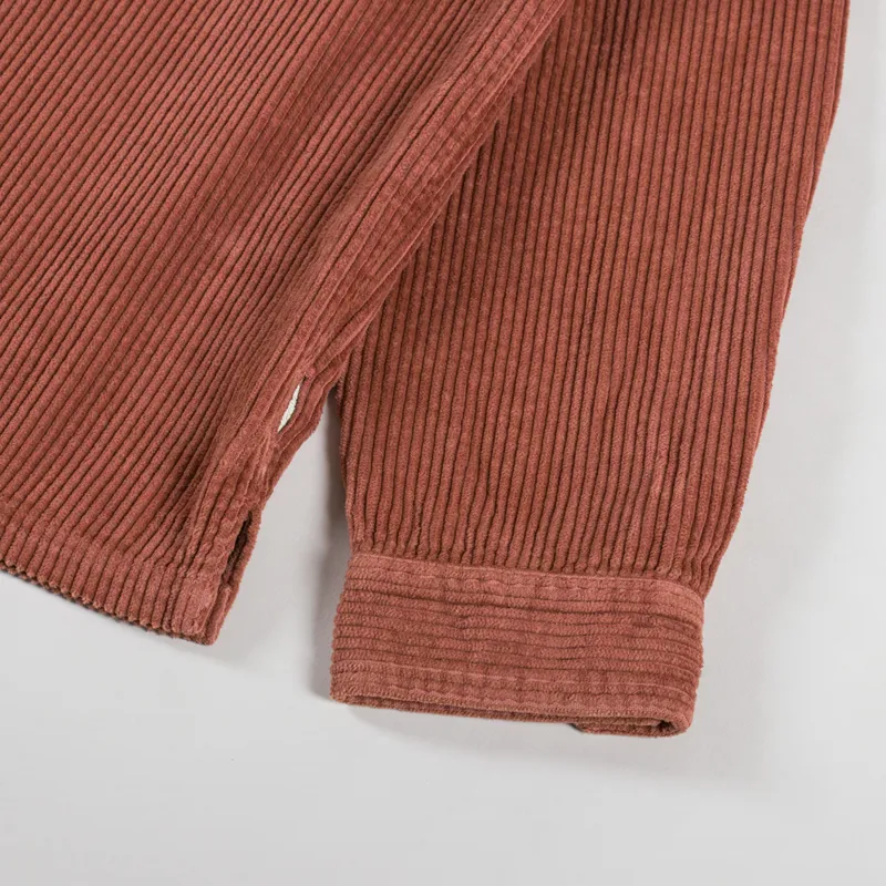 Folk Patch Overshirt Dark Rust Heavy Cord-9
