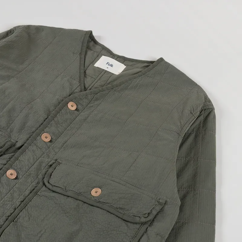 Folk Lightweight Liner Jacket Dark Sage-2