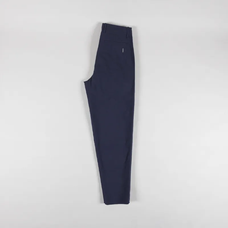 Folk Assembly Pant Navy Seersucker-2