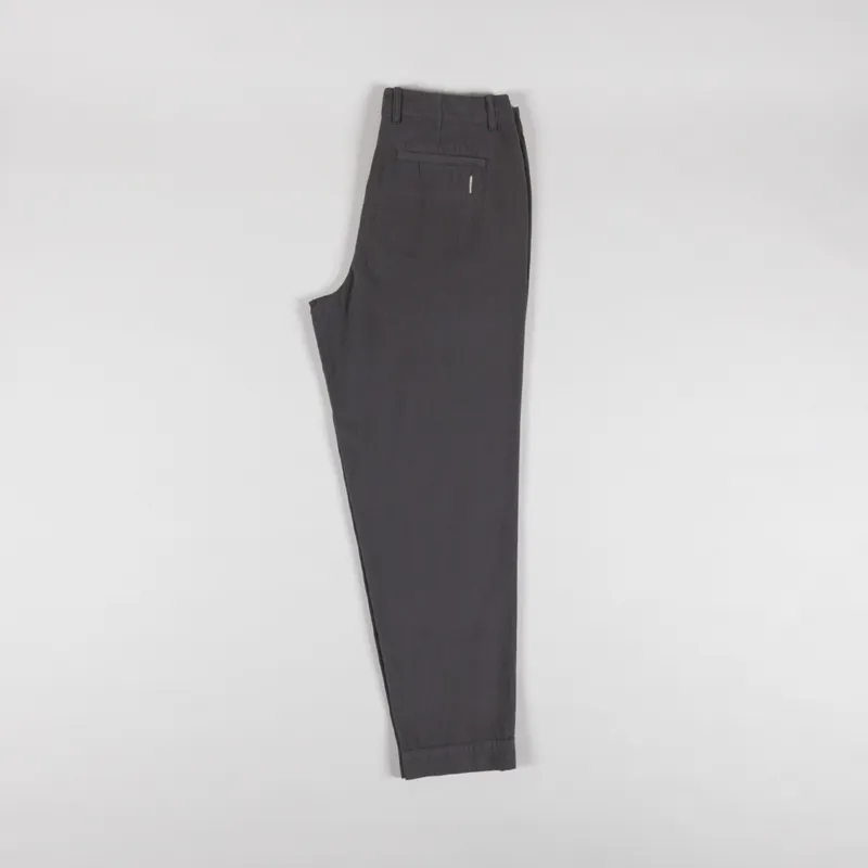 Folk Assembly Pant Soft Black Herringbone-2