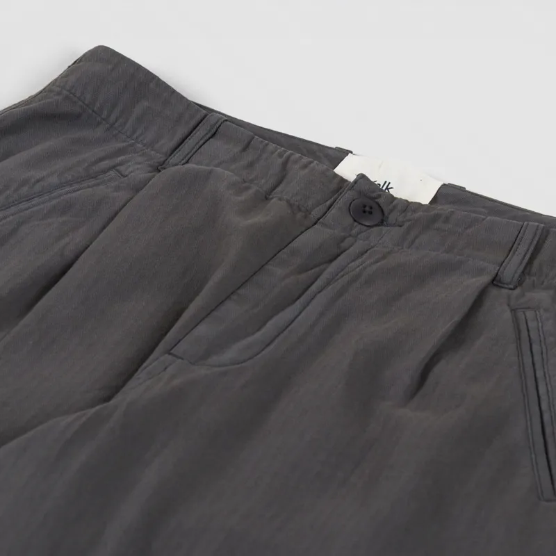 Folk Assembly Pant Soft Black Herringbone-7