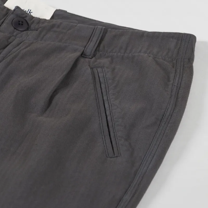 Folk Assembly Pant Soft Black Herringbone-8