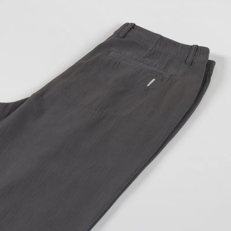 Folk Assembly Pant Soft Black Herringbone-5