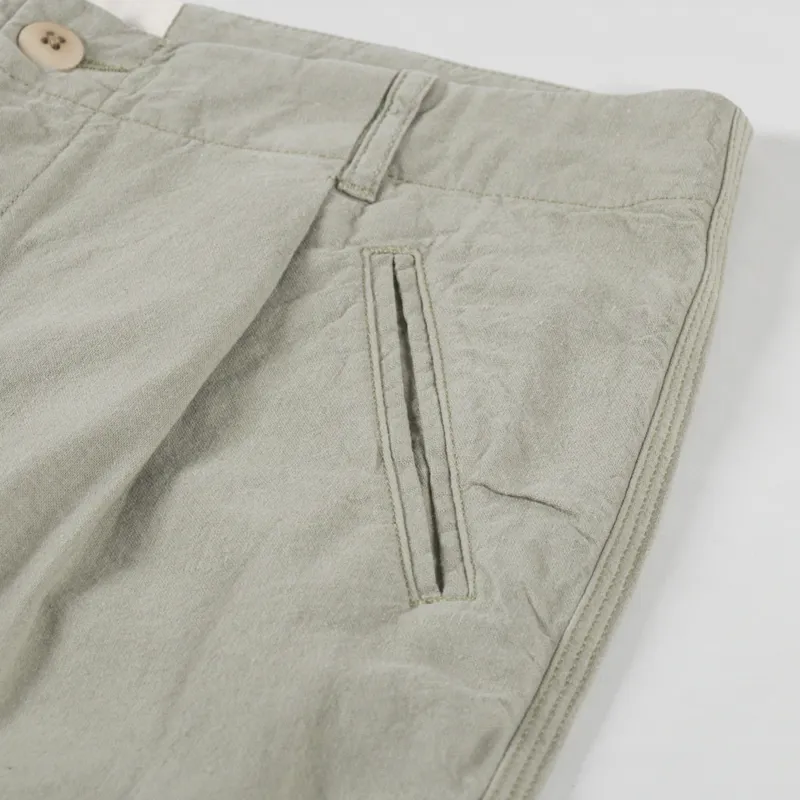 Folk Assembly Pant Sage Cotton Linen-9